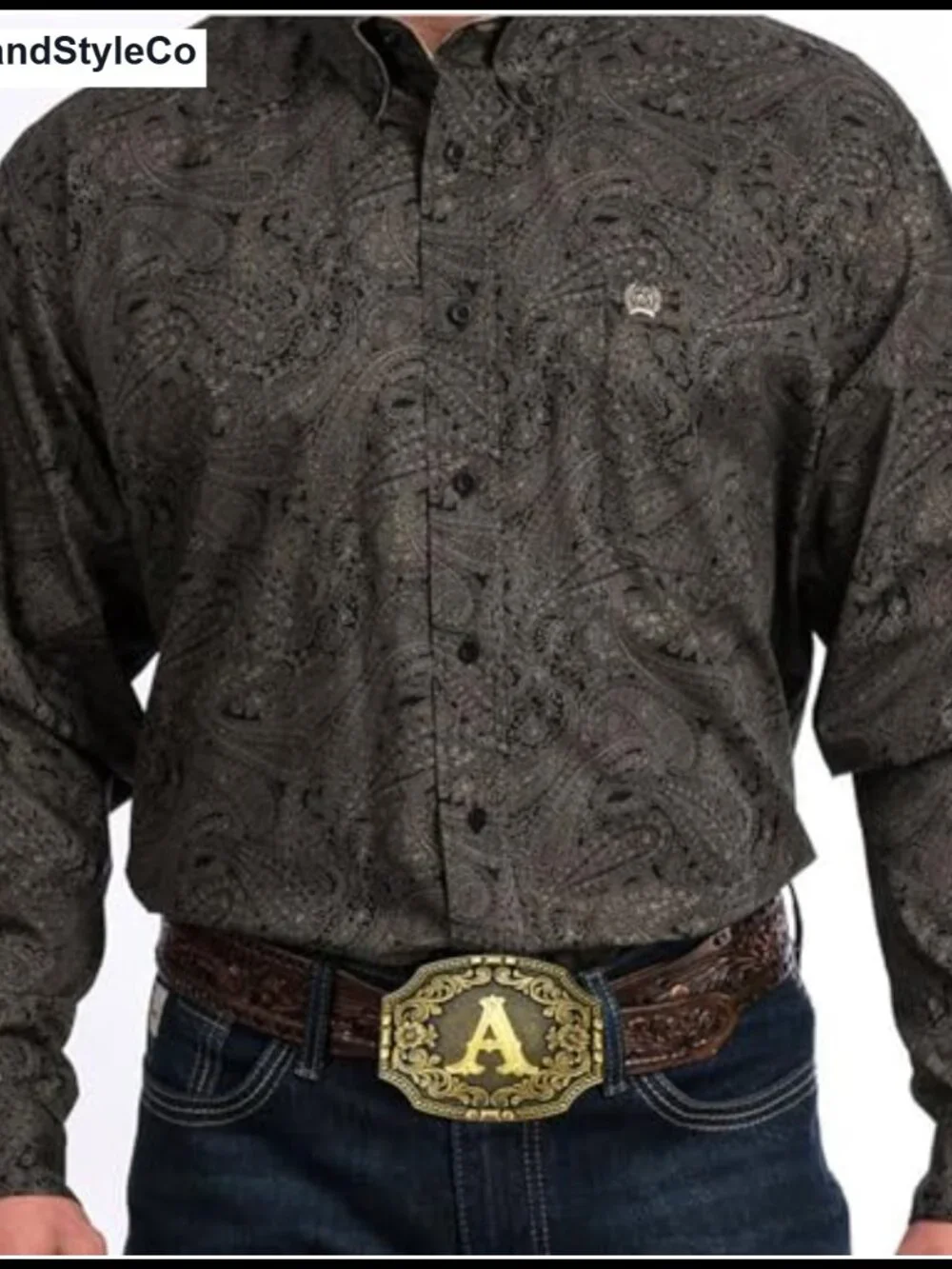 Western Initial Letter A-Z Belt Buckle Antique Golden Metal Belts Accessory Men